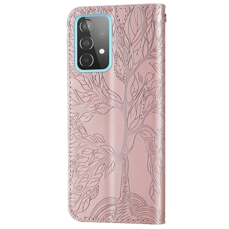 For Samsung Galaxy A53 5G Life of Tree Embossing Leather Phone Case