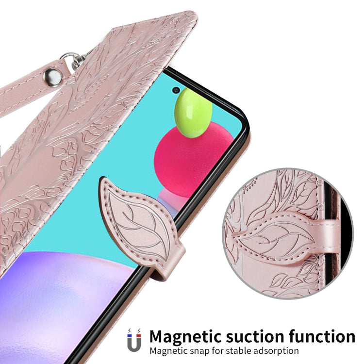 For Samsung Galaxy A53 5G Life of Tree Embossing Leather Phone Case