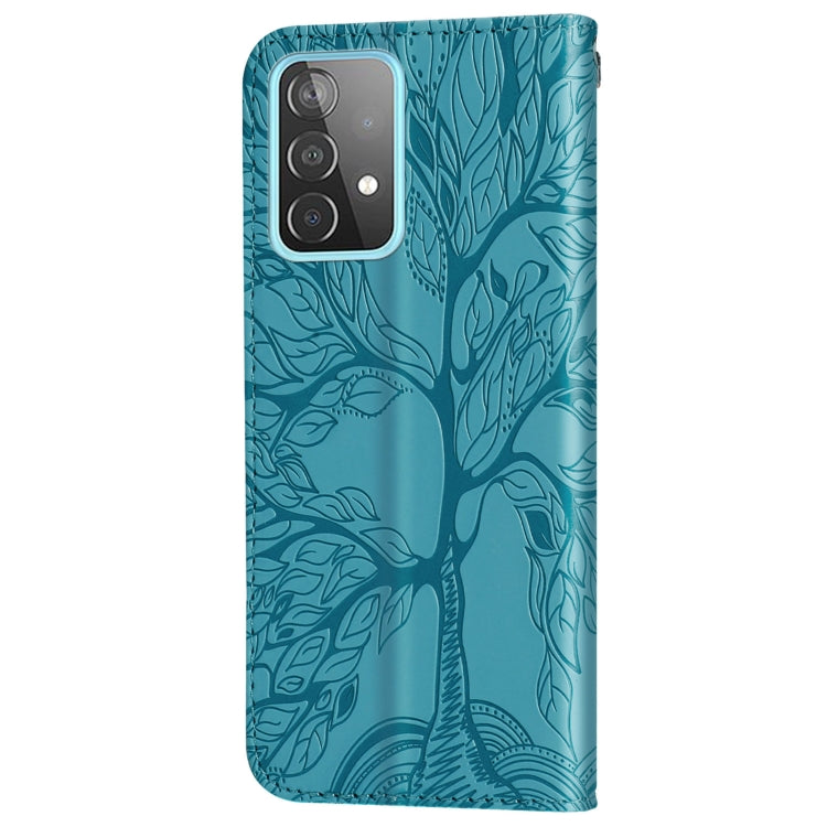 For Samsung Galaxy A53 5G Life of Tree Embossing Leather Phone Case