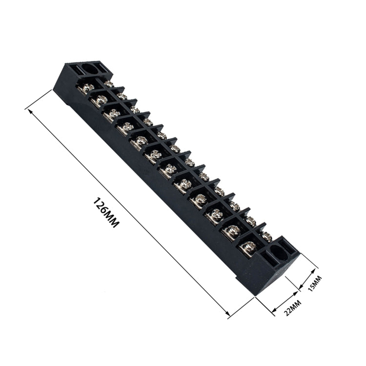 A4005 5 in 1 TB-1512 15A Double Row 12-position Fixed Power Screw Terminal