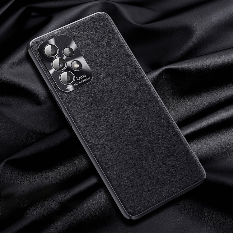 For Samsung Galaxy A52 5G / 4G Plain Skin Leather Phone Case