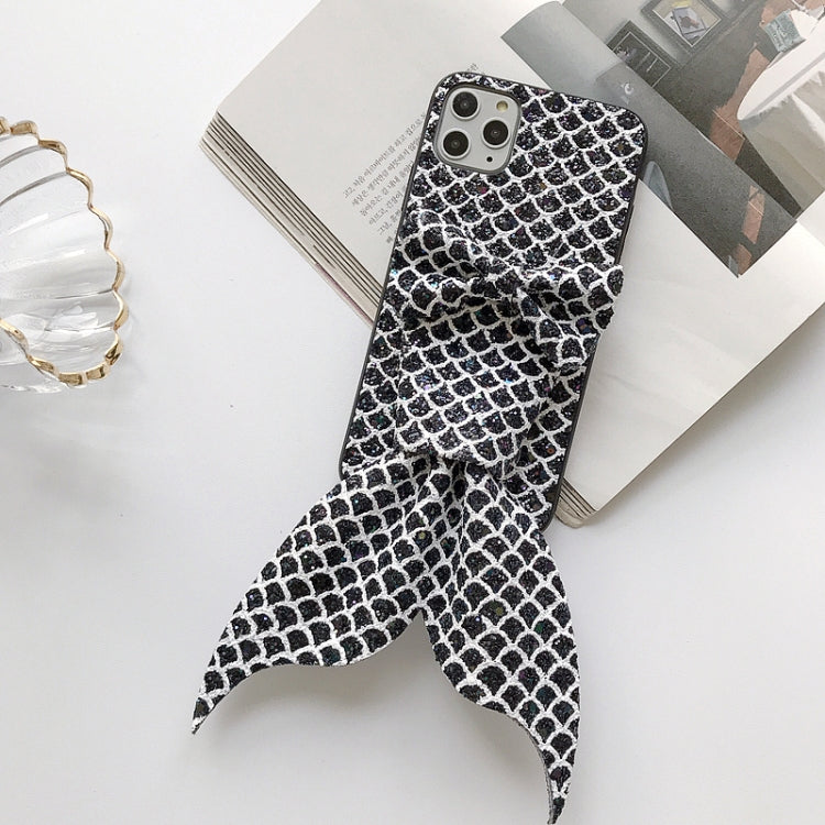 For iPhone 11 Pro Max Mermaid Gem Pattern Glitter Powder TPU Case