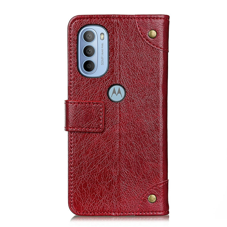 For Motorola Moto G31 5G / G41 5G Copper Buckle Nappa Texture Horizontal Flip Leather Case
