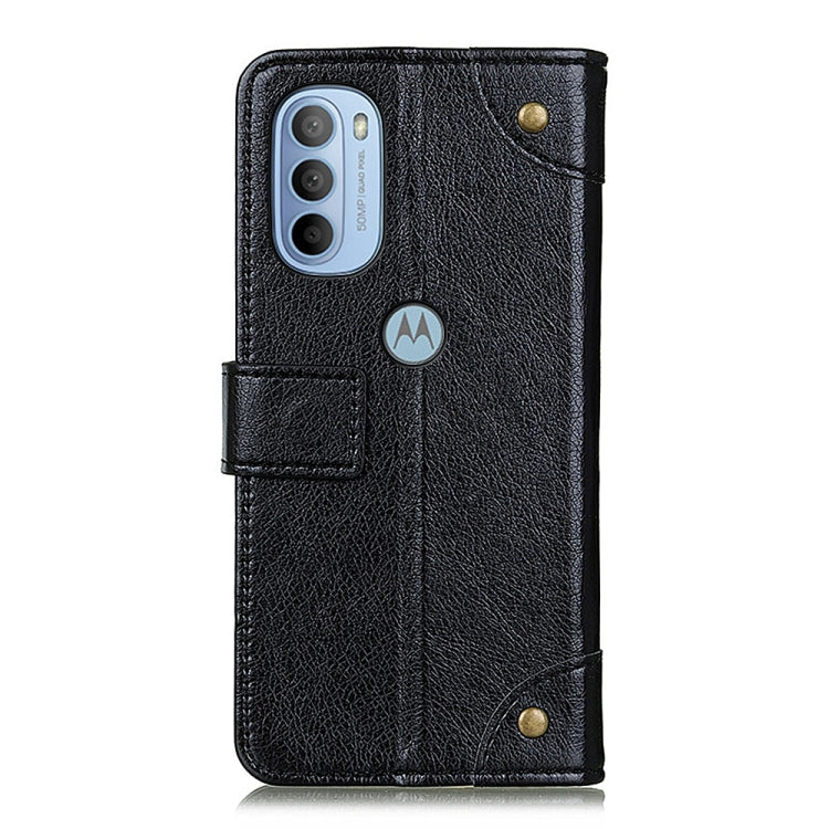 For Motorola Moto G31 5G / G41 5G Copper Buckle Nappa Texture Horizontal Flip Leather Case