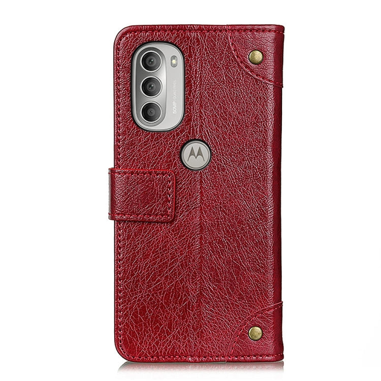 For Motorola Moto G51 5G Copper Buckle Nappa Texture Horizontal Flip Leather Case