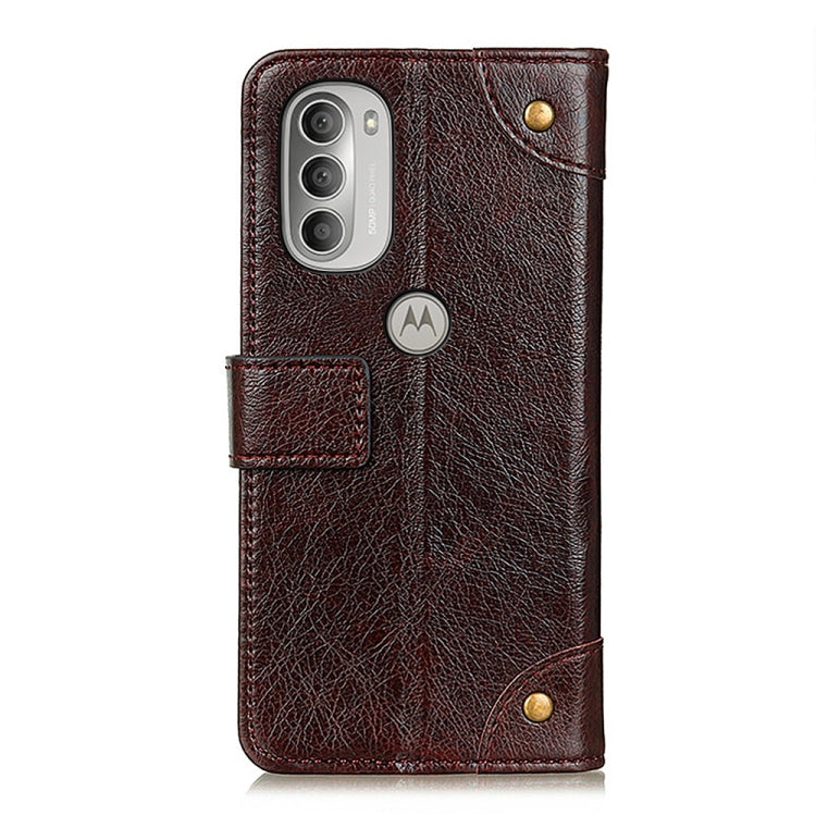 For Motorola Moto G51 5G Copper Buckle Nappa Texture Horizontal Flip Leather Case