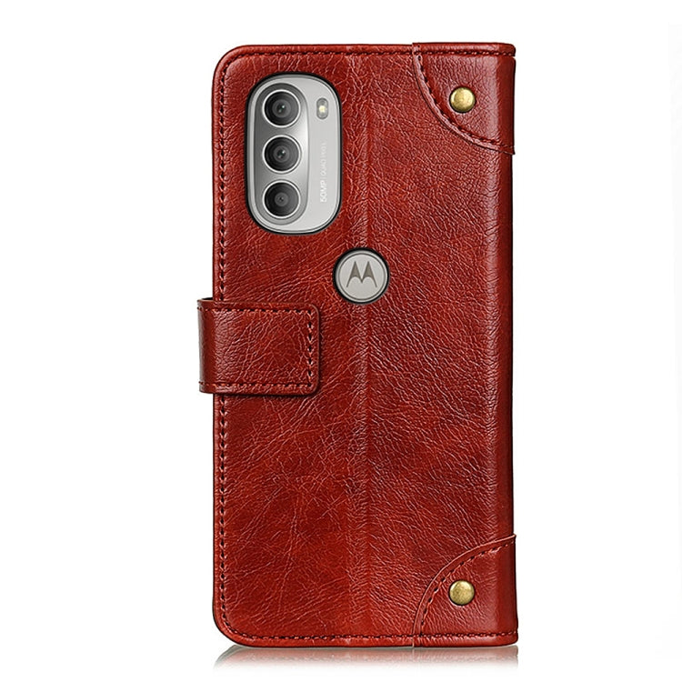 For Motorola Moto G51 5G Copper Buckle Nappa Texture Horizontal Flip Leather Case