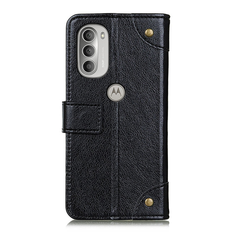 For Motorola Moto G51 5G Copper Buckle Nappa Texture Horizontal Flip Leather Case