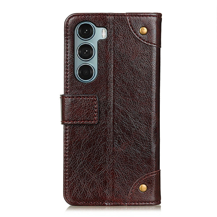 For Motorola Moto G200 5G/Edge S30 5G Copper Buckle Nappa Texture Horizontal Flip Leather Case