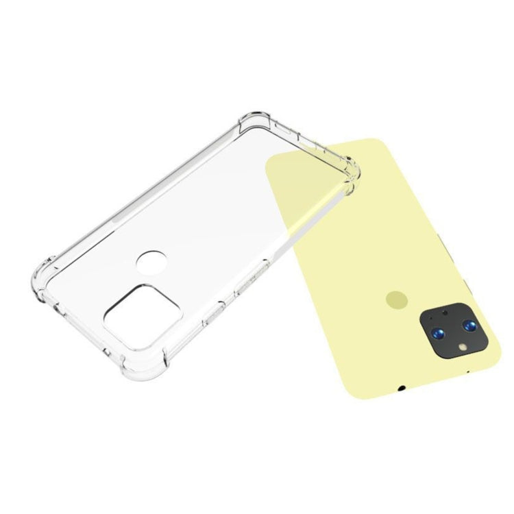 For Google Pixel 4a 5G Shockproof Non-slip Thickening TPU Phone Case(Transparent)
