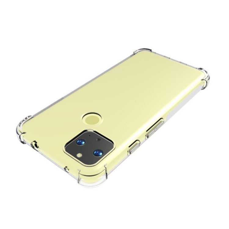 For Google Pixel 4a 5G Shockproof Non-slip Thickening TPU Phone Case(Transparent)