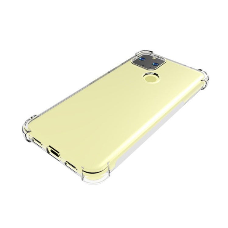 For Google Pixel 4a 5G Shockproof Non-slip Thickening TPU Phone Case(Transparent)