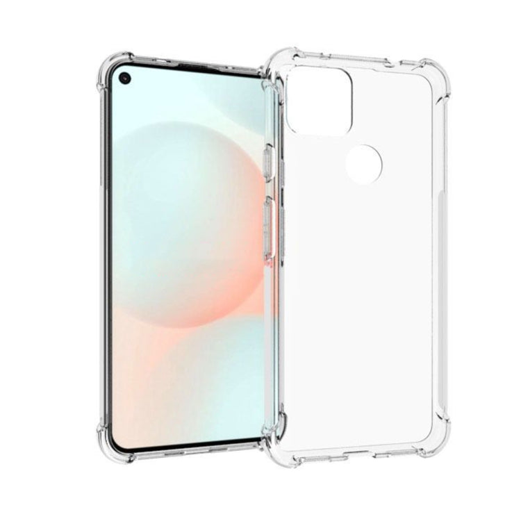 For Google Pixel 5a 5G Shockproof Non-slip Thickening TPU Phone Case(Transparent)