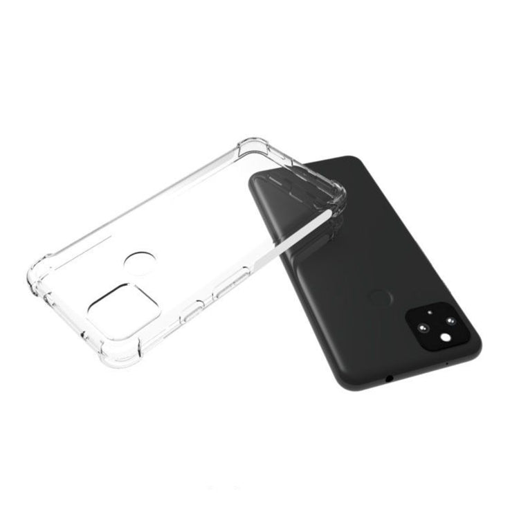 For Google Pixel 5a 5G Shockproof Non-slip Thickening TPU Phone Case(Transparent)