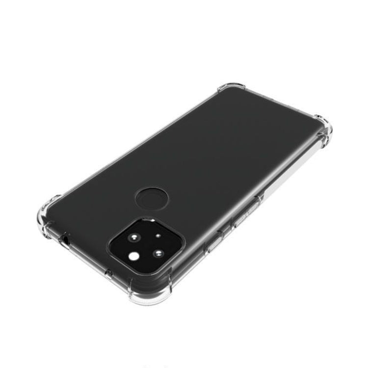 For Google Pixel 5a 5G Shockproof Non-slip Thickening TPU Phone Case(Transparent)