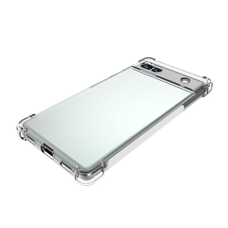 For Google Pixel 6a Shockproof Non-slip Thickening TPU Phone Case(Transparent)
