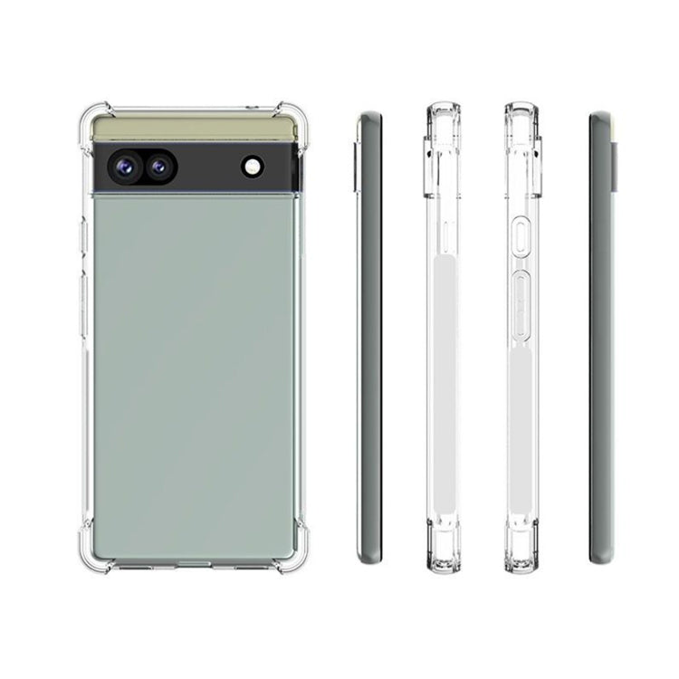 For Google Pixel 6a Shockproof Non-slip Thickening TPU Phone Case(Transparent)