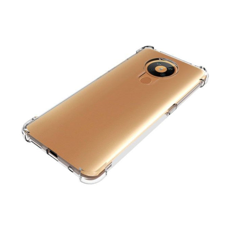 For Nokia 5.3 Shockproof Non-slip Thickening TPU Phone Case(Transparent)