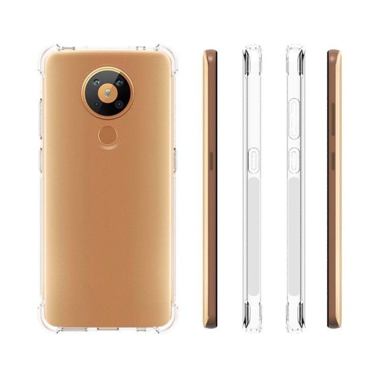 For Nokia 5.3 Shockproof Non-slip Thickening TPU Phone Case(Transparent)