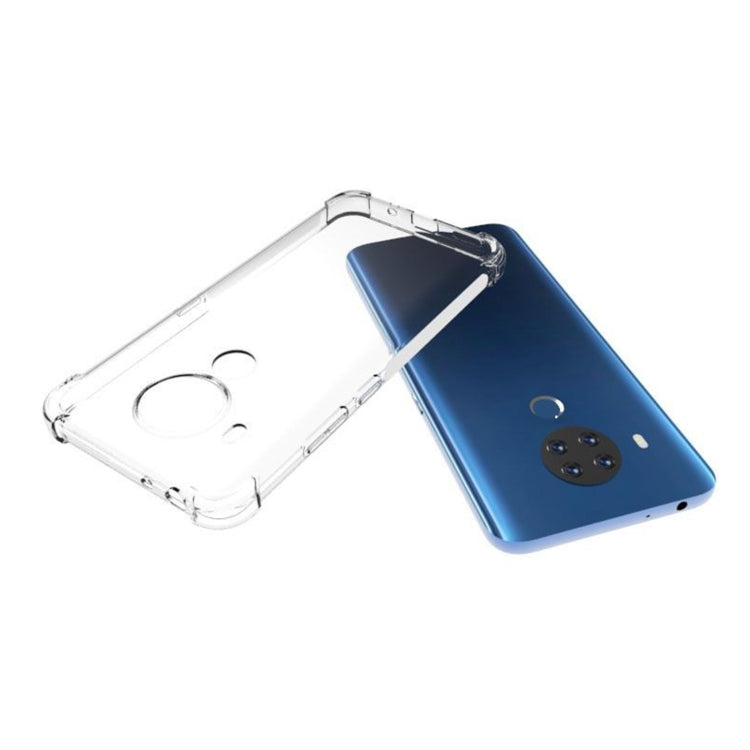 For Nokia 5.4 Shockproof Non-slip Thickening TPU Phone Case(Transparent)