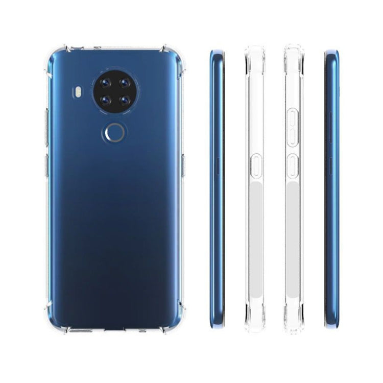 For Nokia 5.4 Shockproof Non-slip Thickening TPU Phone Case(Transparent)