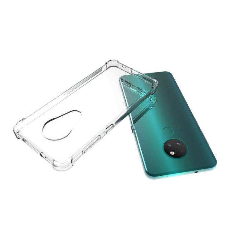 For Nokia 6.2 Shockproof Non-slip Thickening TPU Phone Case(Transparent)