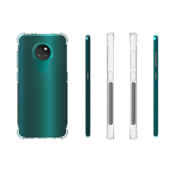 For Nokia 6.2 Shockproof Non-slip Thickening TPU Phone Case(Transparent)