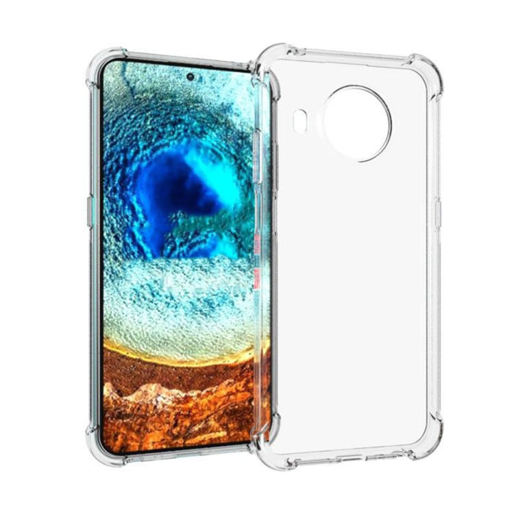 For Nokia X10 Shockproof Non-slip Thickening TPU Phone Case(Transparent)