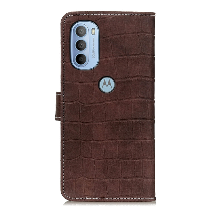 For Motorola Moto G31 5G / G41 5G Magnetic Crocodile Texture Horizontal Flip Leather Phone Case