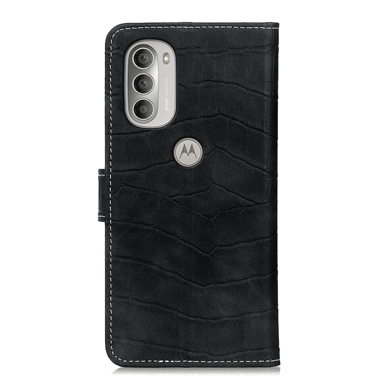 For Motorola Moto G51 5G Magnetic Crocodile Texture Horizontal Flip Leather Phone Case