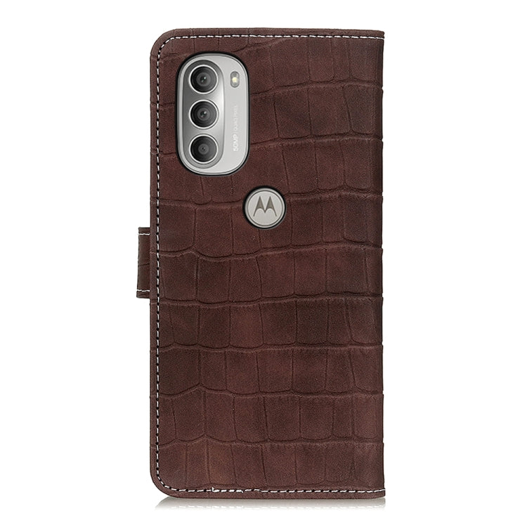 For Motorola Moto G51 5G Magnetic Crocodile Texture Horizontal Flip Leather Phone Case