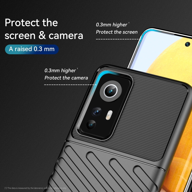 For Xiaomi 12 / 12X / 12S Thunderbolt Shockproof TPU Phone Case(Black)