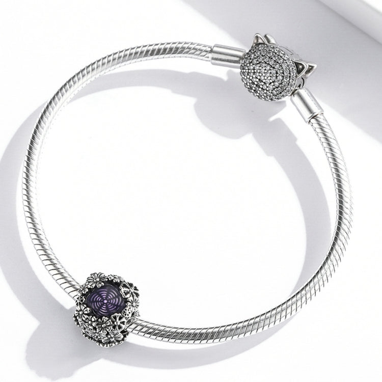 S925 Sterling Silver Retro Flower Beads DIY Bracelet Necklace Accessories
