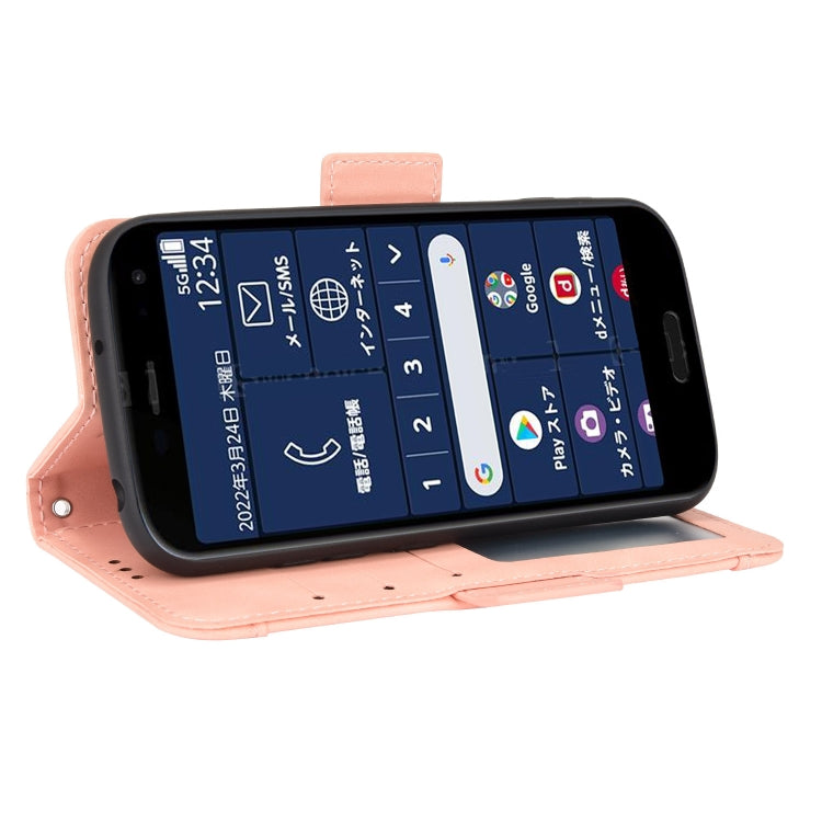 For Fujitsu Arrows F-52B JP Skin Feel Calf Pattern Leather Phone Case