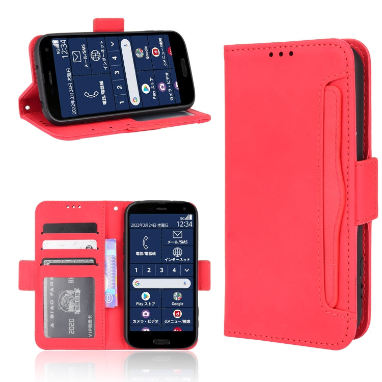 For Fujitsu Arrows F-52B JP Skin Feel Calf Pattern Leather Phone Case