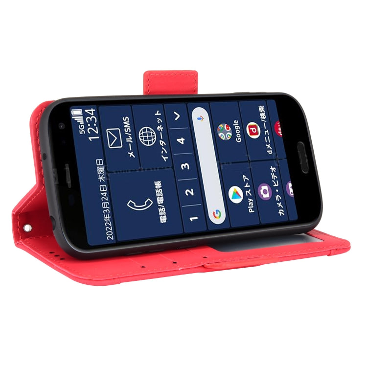 For Fujitsu Arrows F-52B JP Skin Feel Calf Pattern Leather Phone Case