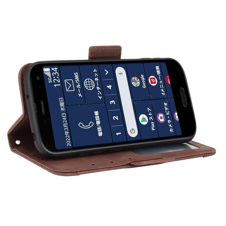 For Fujitsu Arrows F-52B JP Skin Feel Calf Pattern Leather Phone Case