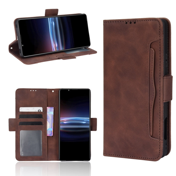 For Sony Xperia Pro-I Skin Feel Calf Pattern Leather Phone Case