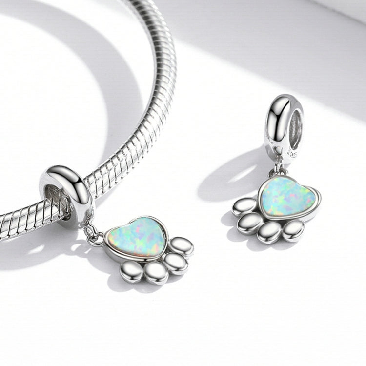 S925 Sterling Silver Cute Claw Opal Beads DIY Bracelet Necklace Accessories