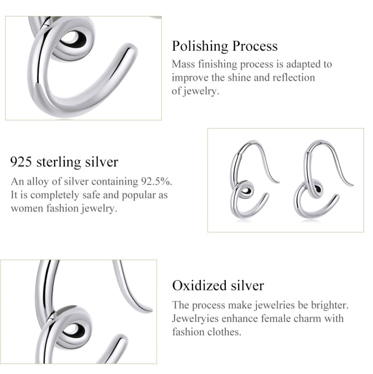 S925 Sterling Silver Simple Heart Ear Stud Women Earrings