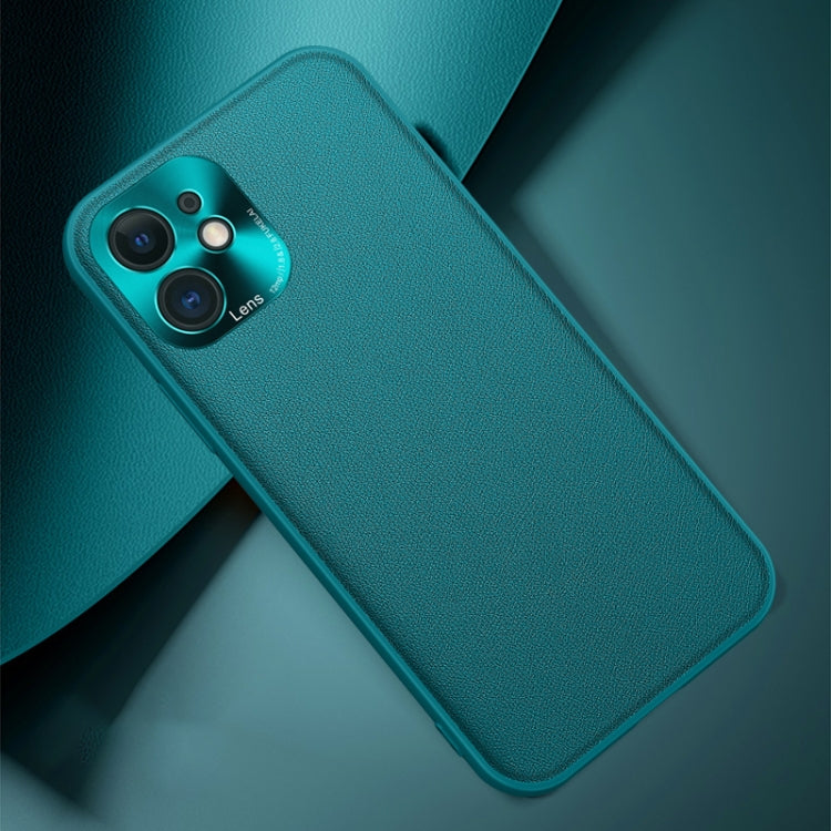For iPhone 12 mini Plain Skin Leather Case