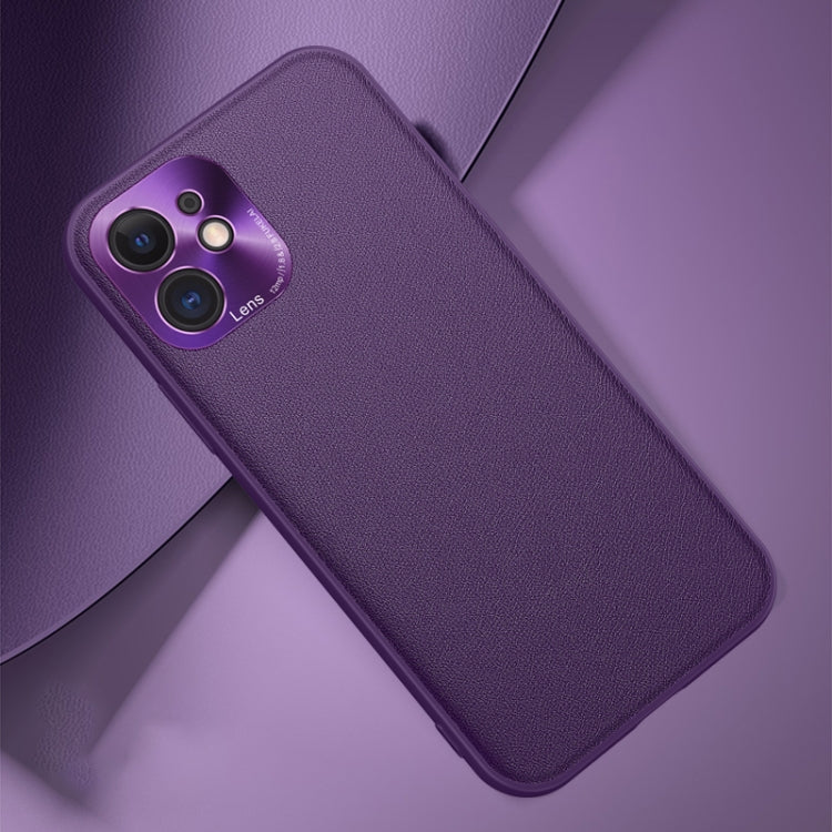 For iPhone 12 mini Plain Skin Leather Case
