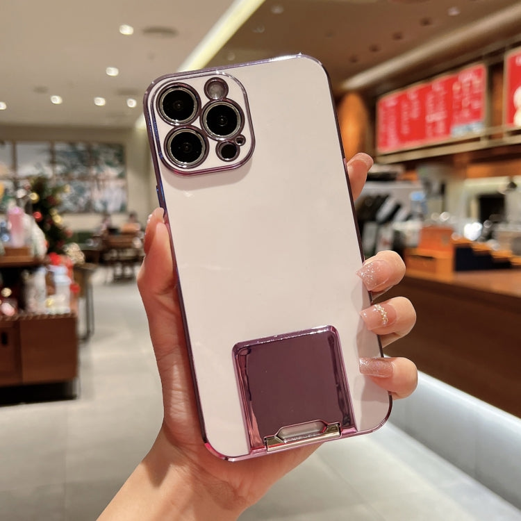 For iPhone 13 Pro Electroplating TPU Phone Case with Holder