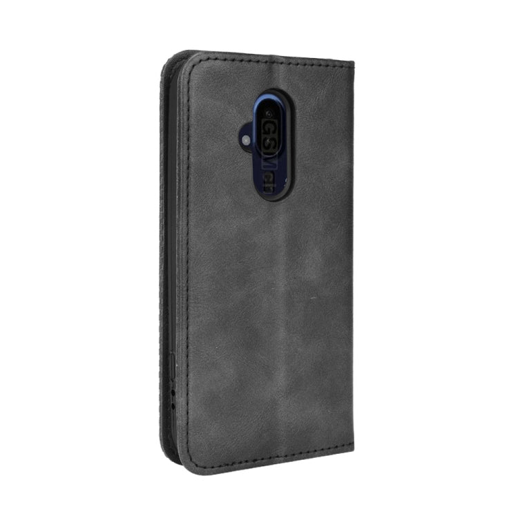 For Fujitsu Arrows F-52B JP Magnetic Buckle Retro Texture Leather Case
