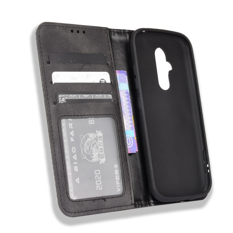 For Fujitsu Arrows F-52B JP Magnetic Buckle Retro Texture Leather Case