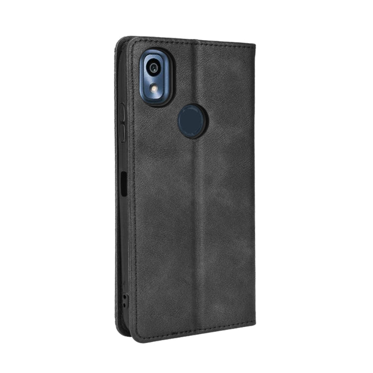 For Kyocera KY-51B Magnetic Buckle Retro Texture Leather Case