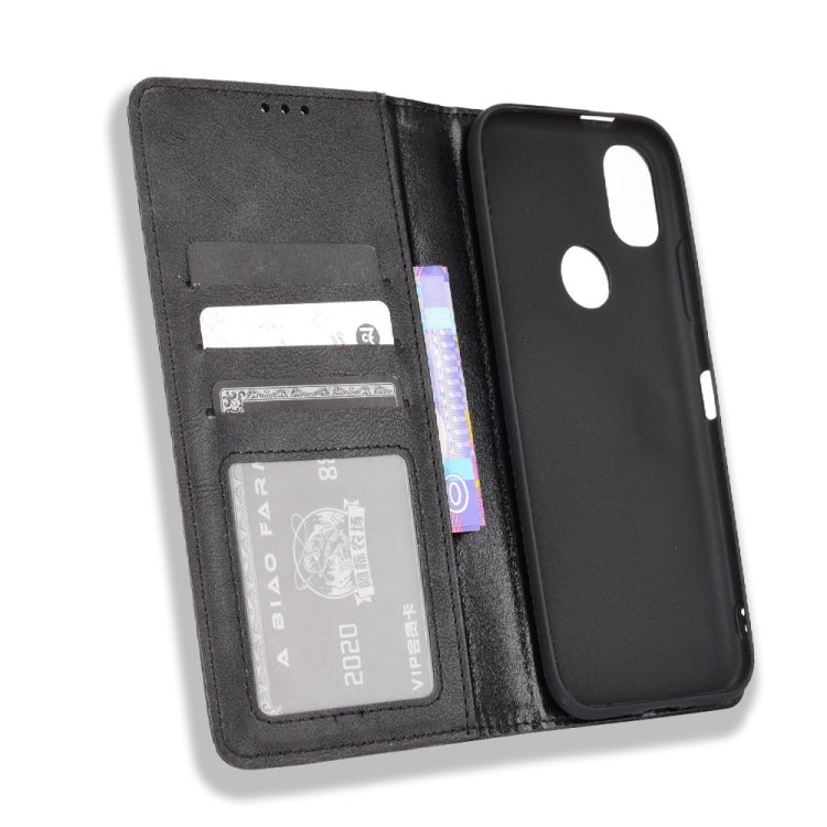 For Kyocera KY-51B Magnetic Buckle Retro Texture Leather Case