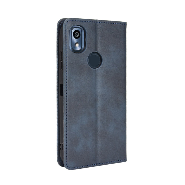 For Kyocera KY-51B Magnetic Buckle Retro Texture Leather Case