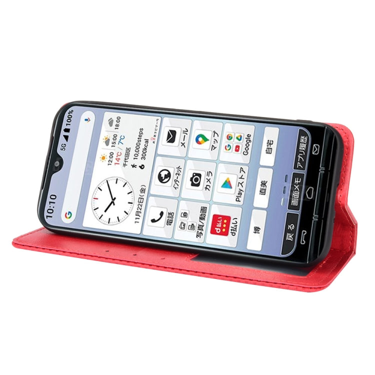 For Kyocera KY-51B Magnetic Buckle Retro Texture Leather Case