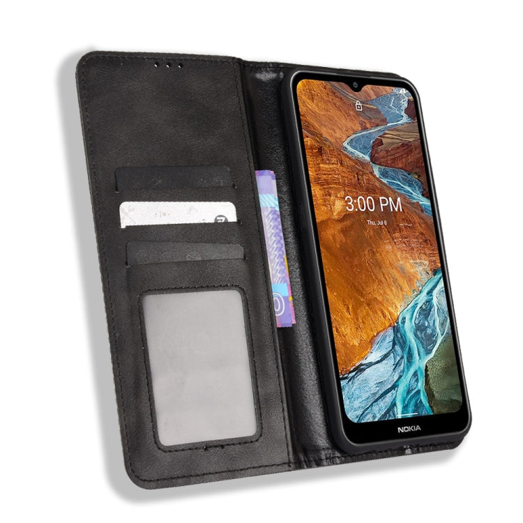 For Nokia G300 Magnetic Buckle Retro Texture Leather Case